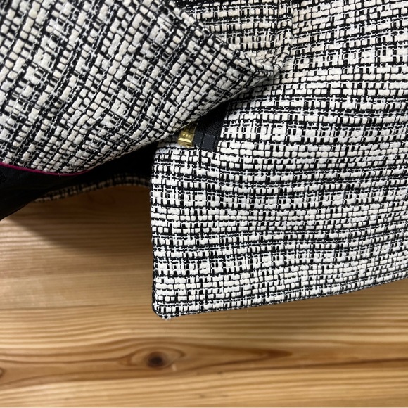 Banana Republic Black Tweed Longline Jacket Petite Small PS Swing Collarless B87 - Picture 8 of 16